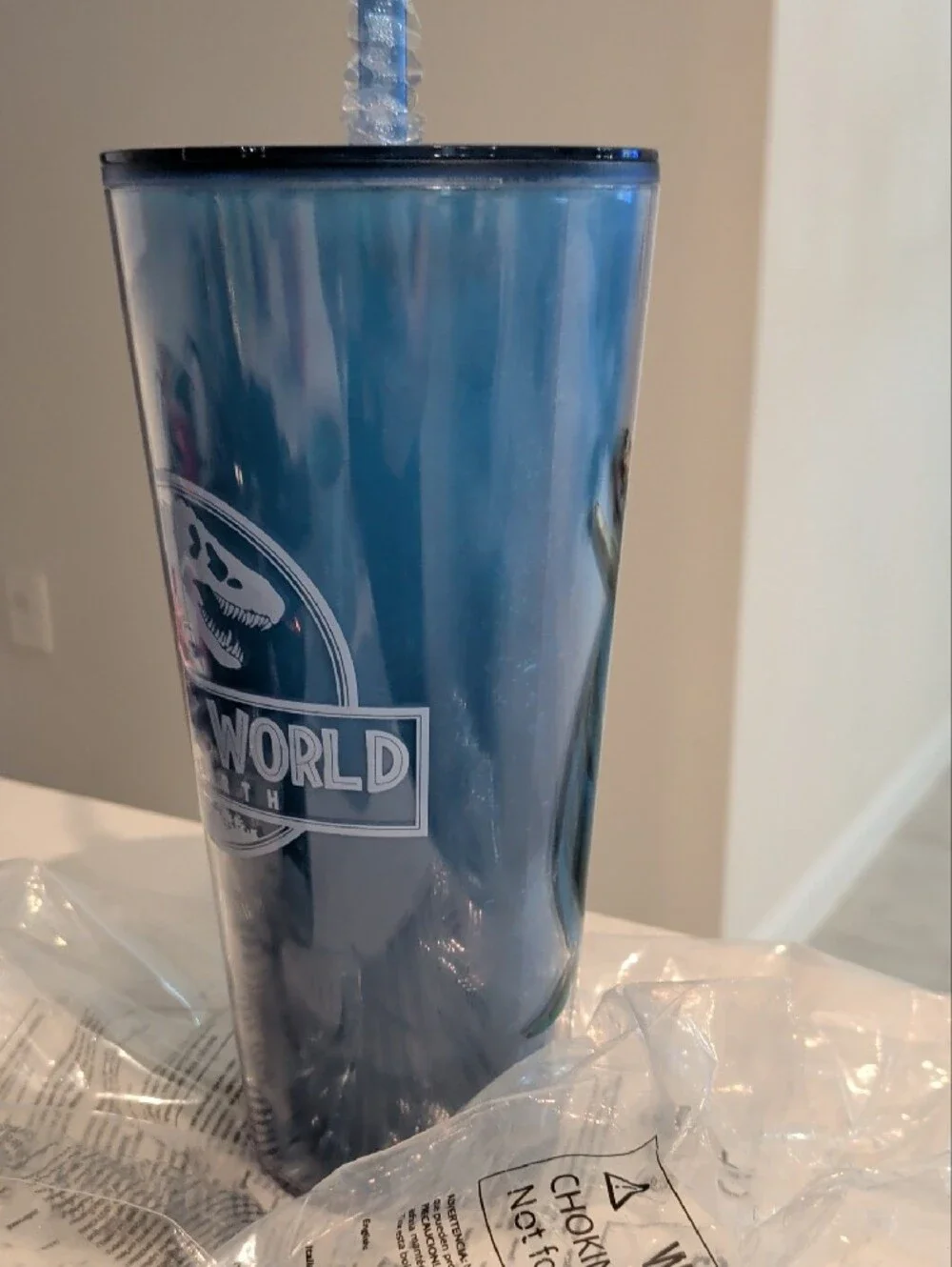 Jurassic World Rebirth Blue Whale Tumbler with Straw